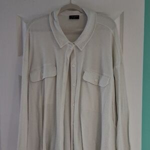 Lane Bryant Cream Waffle Shacket